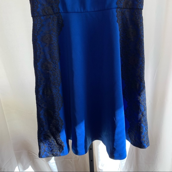 Jessica Simpson Black & Blue Sleeveless Cocktail Dress sz 10 - Picture 4 of 14